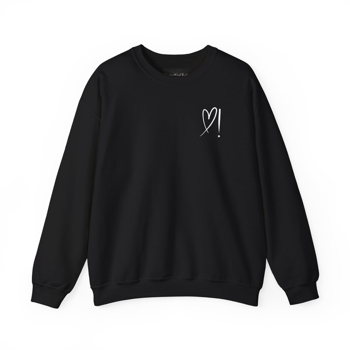 Heart Doodle Crewneck Sweatshirt – Minimal Pocket Heart Graphic