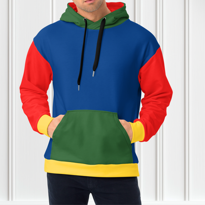 Rainbow Color Block Hoodie