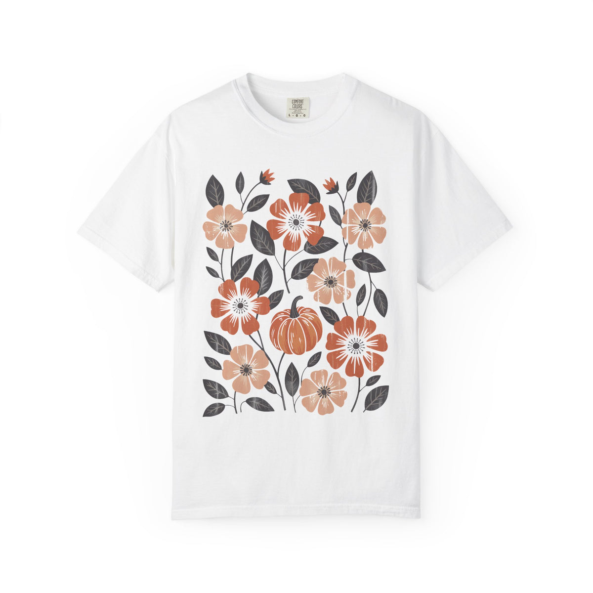 Autumn Pumpkin Floral T-Shirt