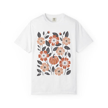 Autumn Pumpkin Floral T-Shirt