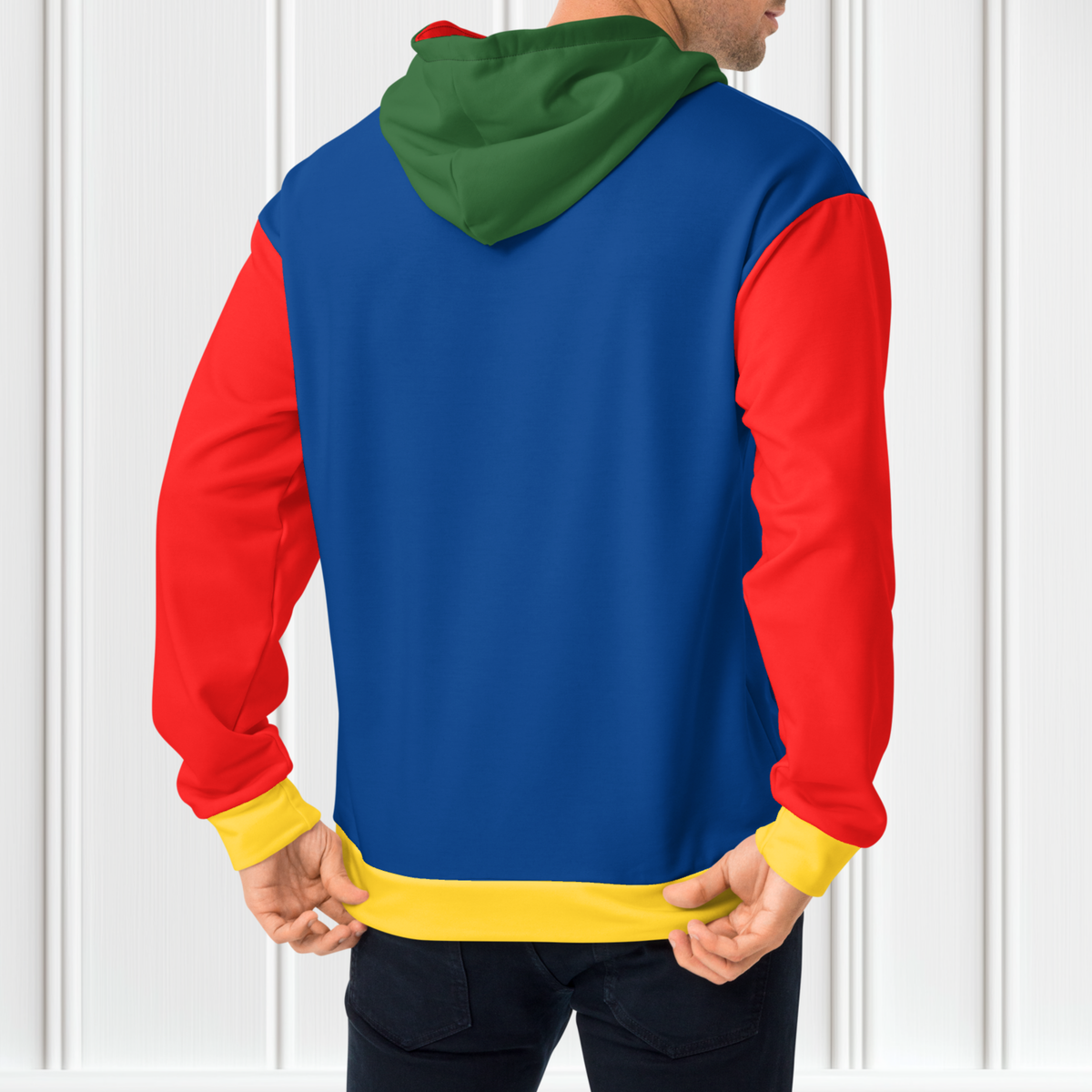 Rainbow Color Block Hoodie
