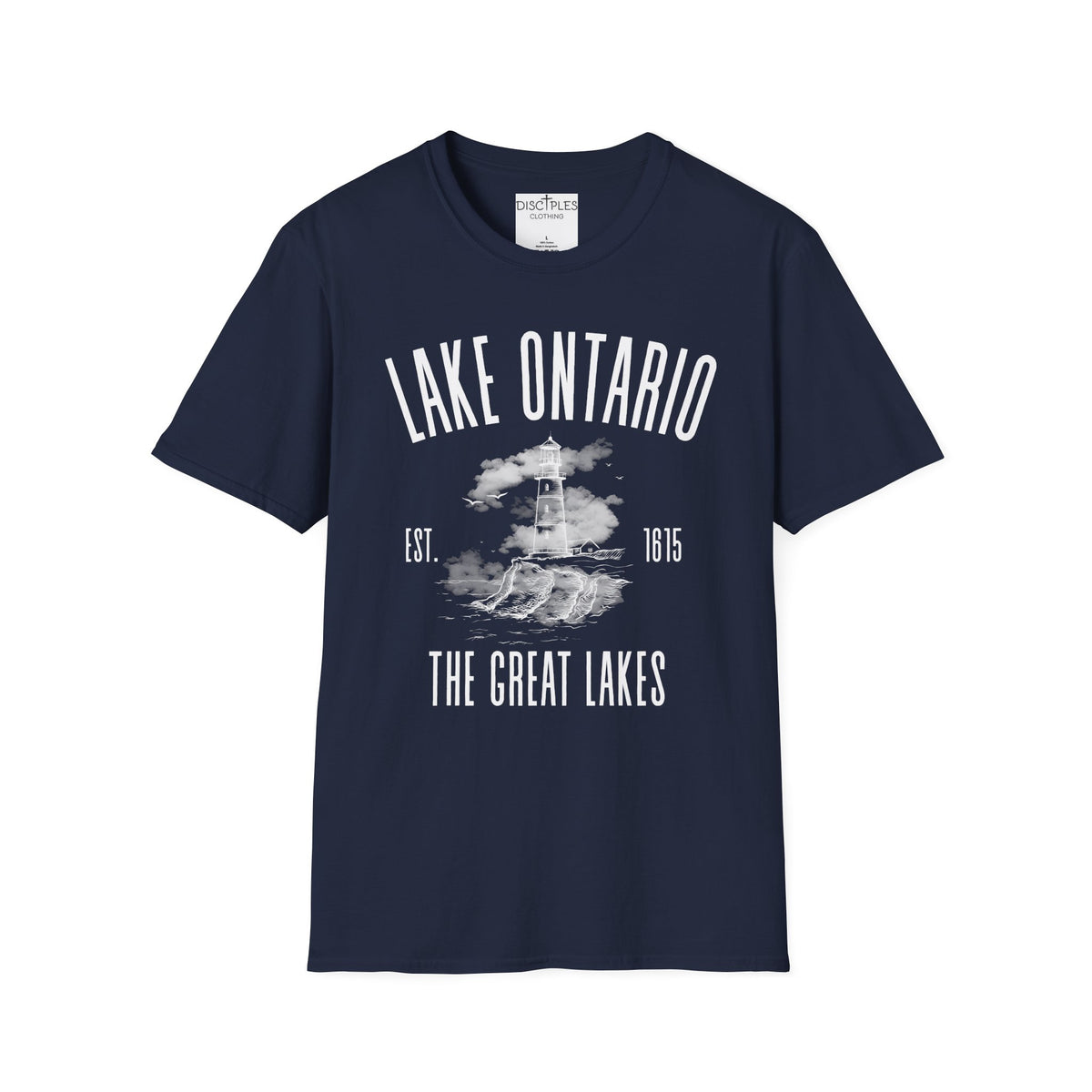 Lake Ontario Vintage Lighthouse — The Great Lakes Est. 1815 T-Shirt