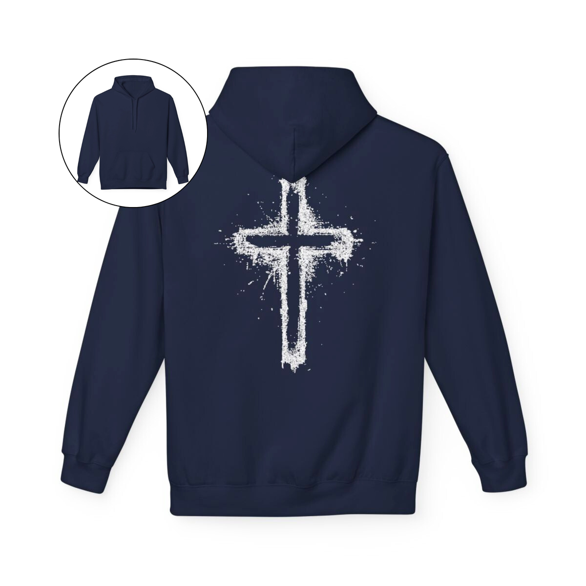 Spray Painted Jesus Cross Hoodie