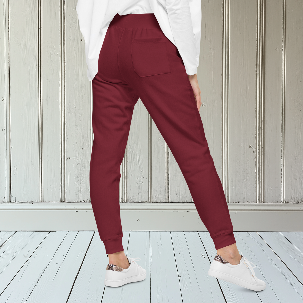 Gold Embroidered Bumble Bee Unisex Fleece Sweatpants