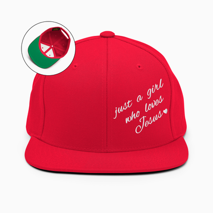 Just A Girl Who Loves Jesus Snapback Hat