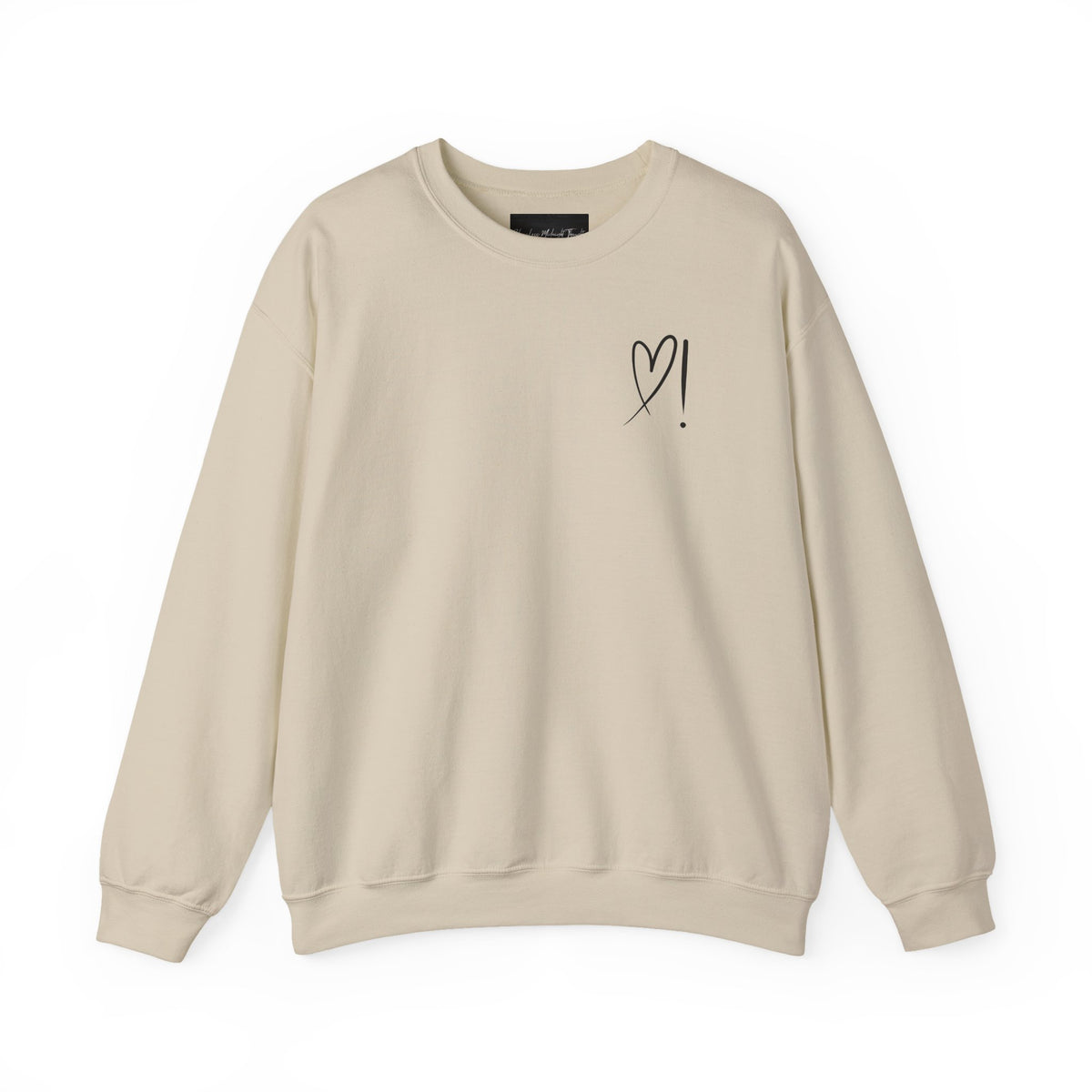 Heart Doodle Crewneck Sweatshirt – Minimal Pocket Heart Graphic