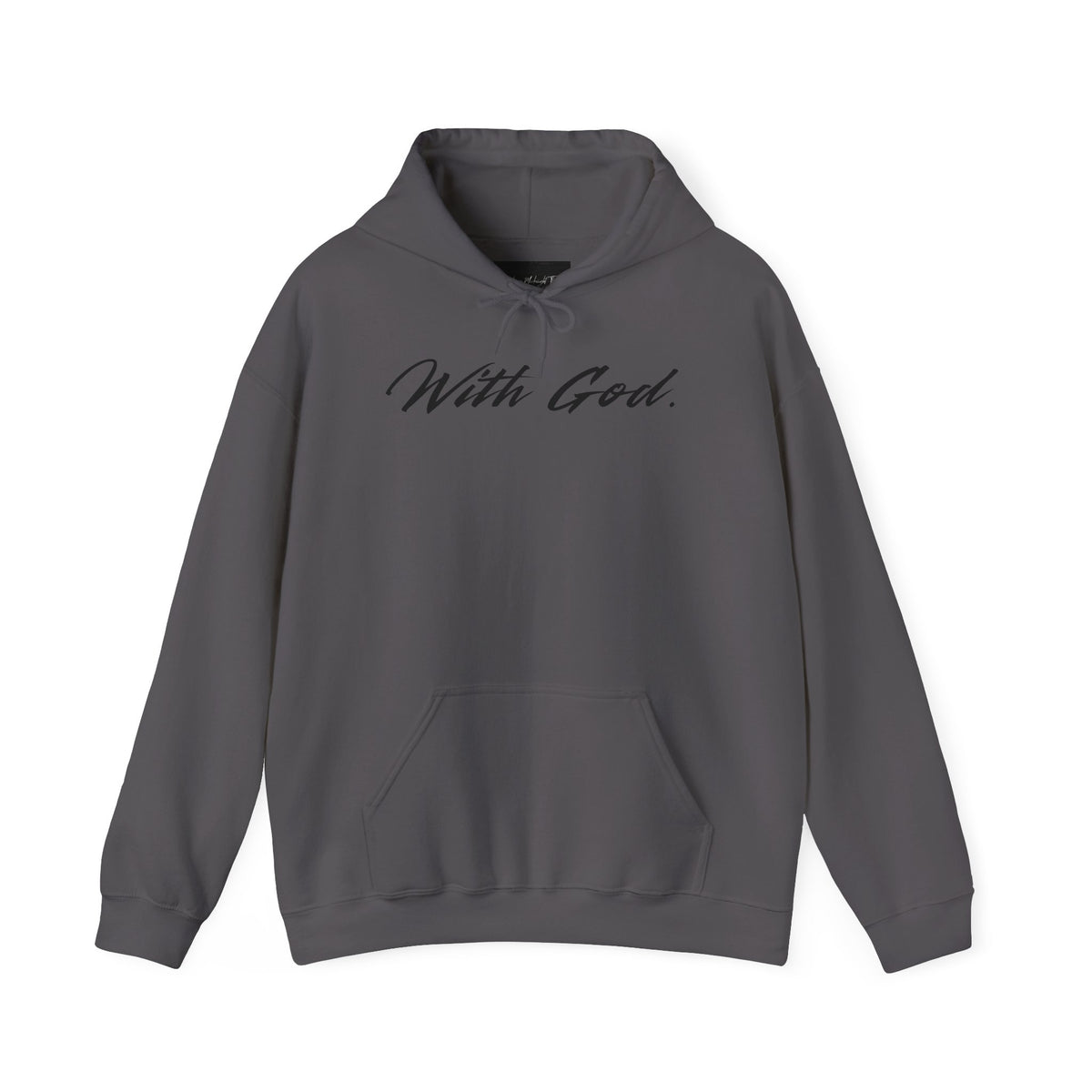 With God Hoodie — Faith Script Pullover Sweatshirt