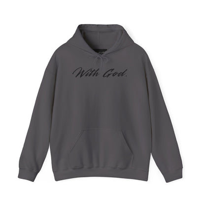 With God Hoodie — Faith Script Pullover Sweatshirt