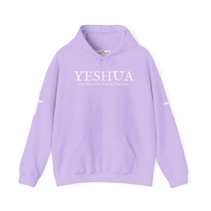 Yeshua The Way, The Truth, The Life Christian Pullover with Sleeve Crosses