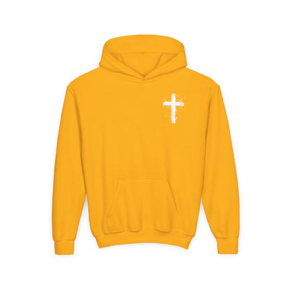 Spray Painted Jesus Cross Youth Hoodie