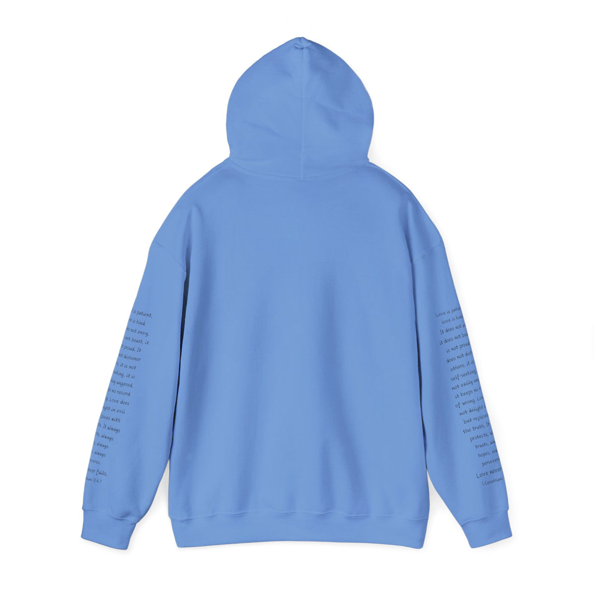 Love Like Jesus Hoodie — Christian Faith Pullover with Scripture Sleeve Text