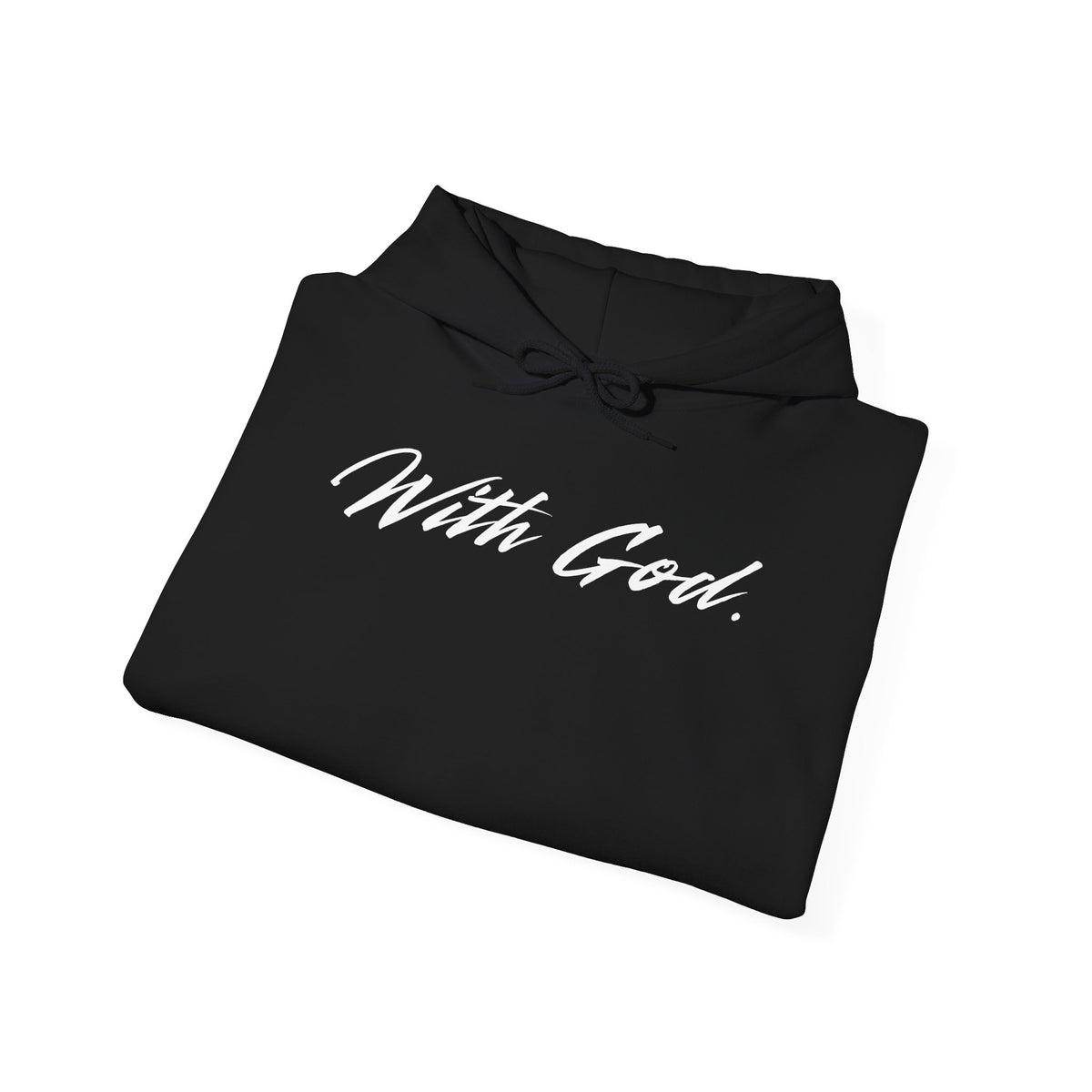 With God Hoodie — Faith Script Pullover Sweatshirt