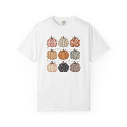 Autumn Patchwork Pumpkins T-Shirt