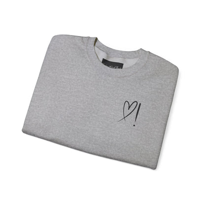 Heart Doodle Crewneck Sweatshirt – Minimal Pocket Heart Graphic