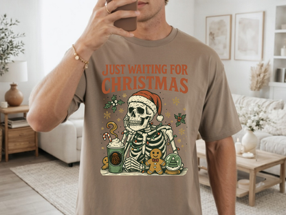 Just Waiting for Christmas Holiday Tee
