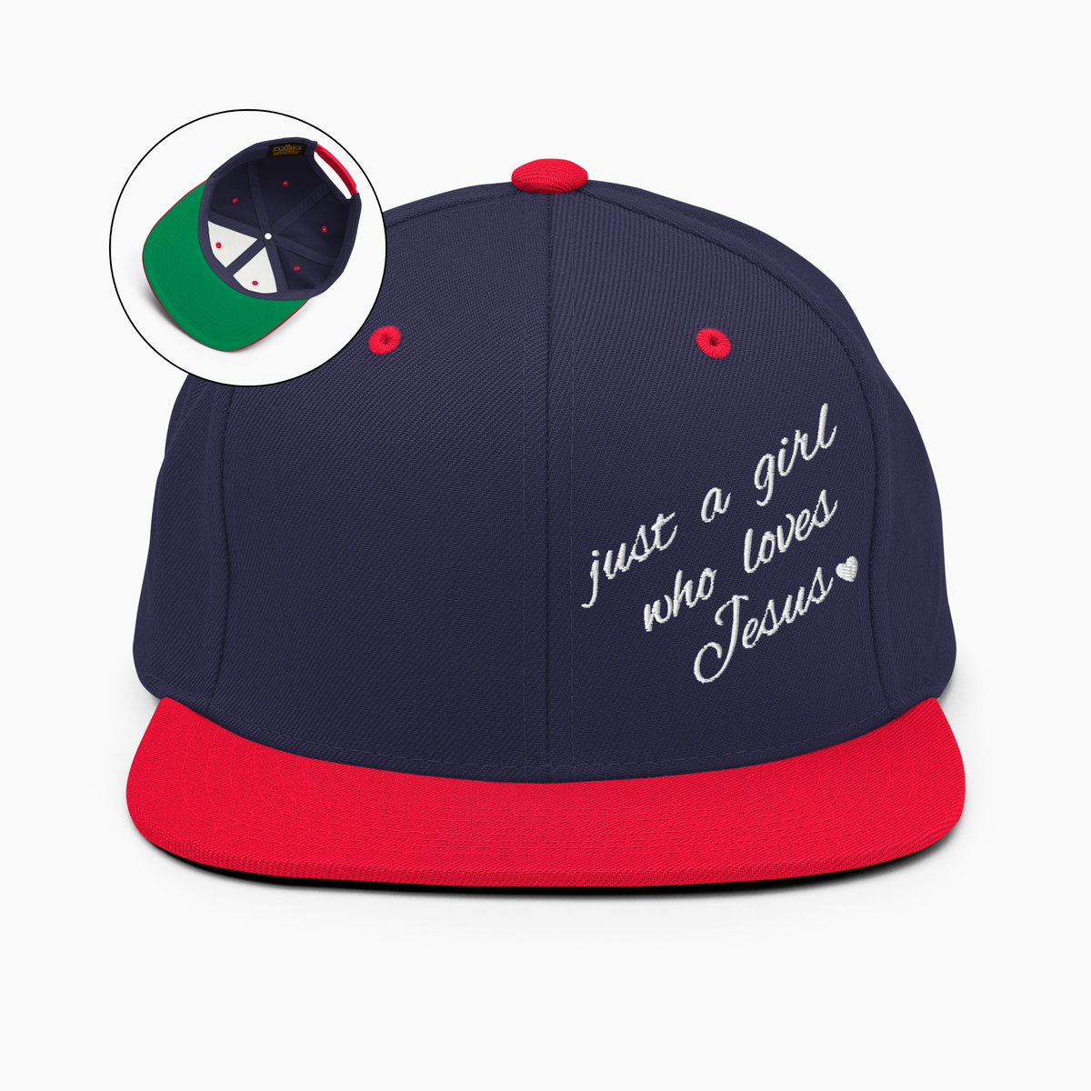 Just A Girl Who Loves Jesus Snapback Hat