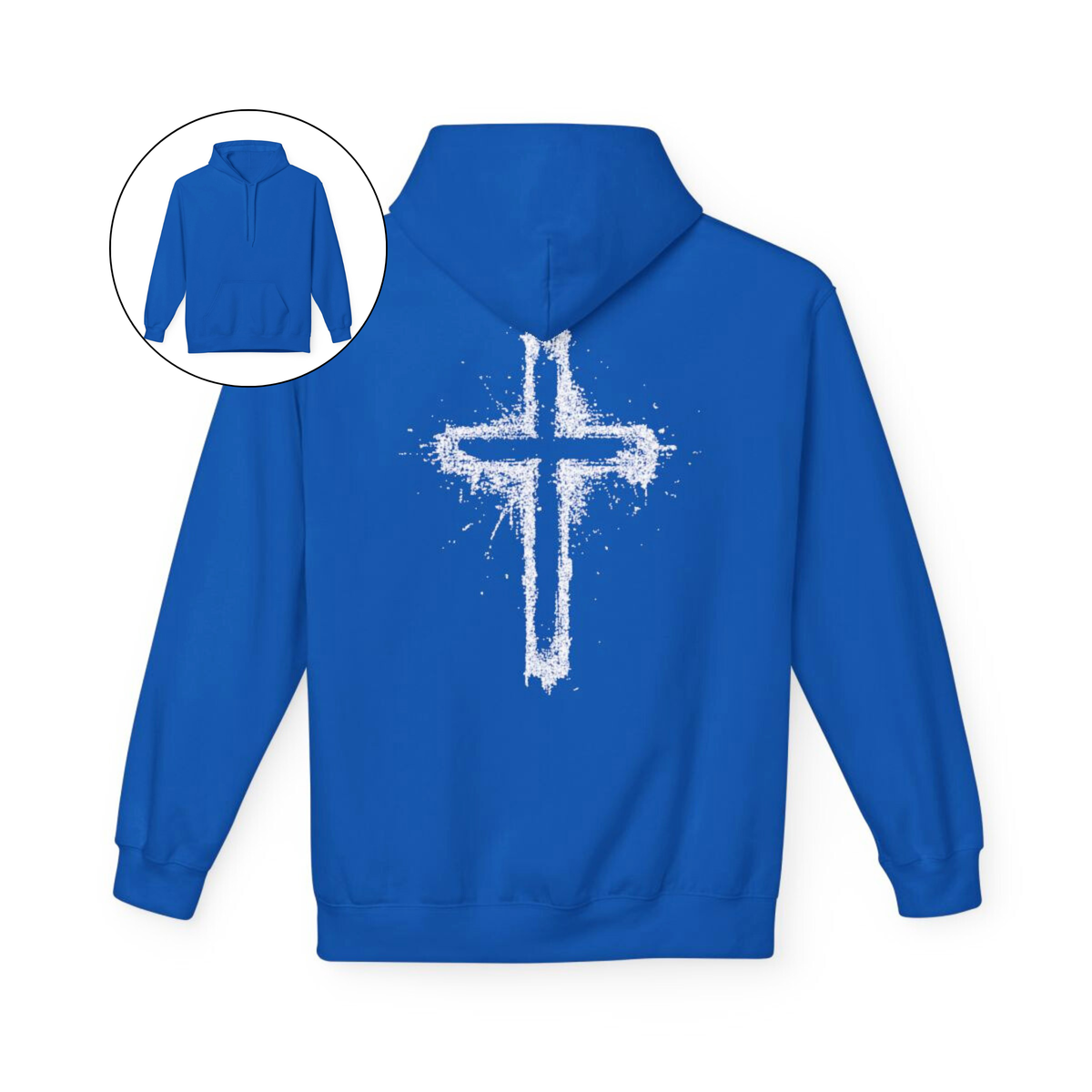 Spray Painted Jesus Cross Hoodie
