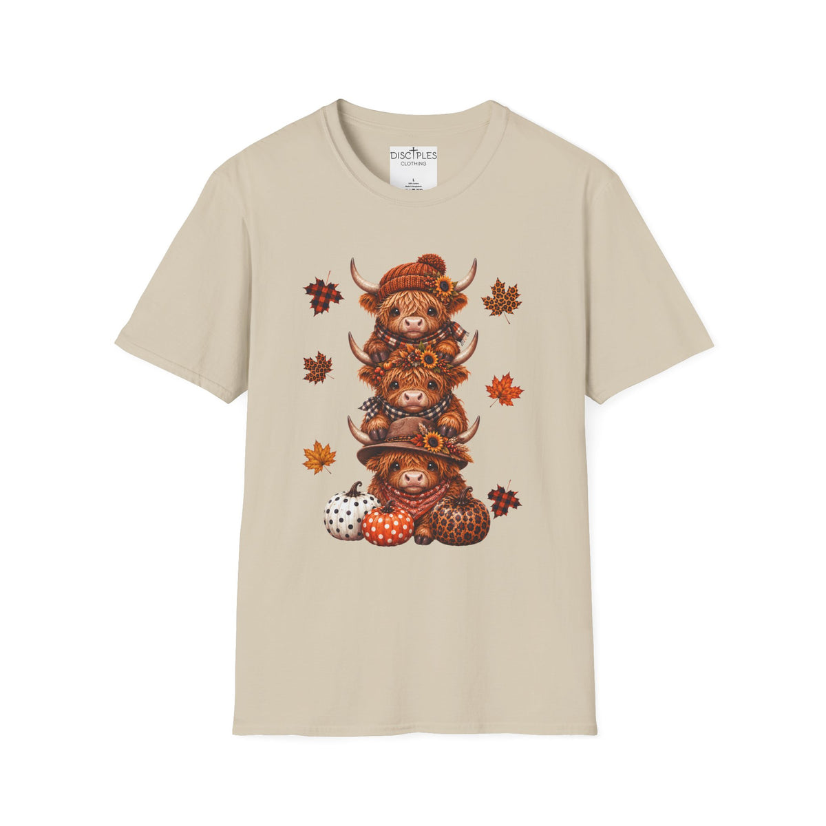 Autumn Highland Cow Stack T-Shirt