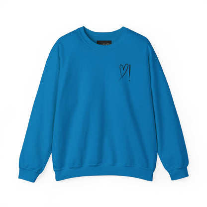 Heart Doodle Crewneck Sweatshirt – Minimal Pocket Heart Graphic