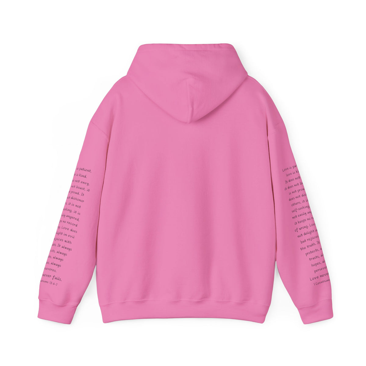 Love Like Jesus Hoodie — Christian Faith Pullover with Scripture Sleeve Text