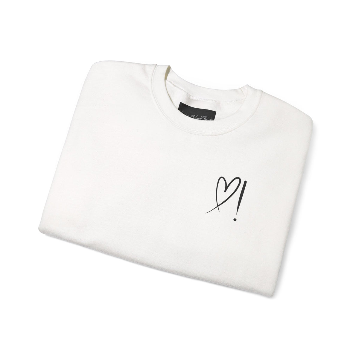 Heart Doodle Crewneck Sweatshirt – Minimal Pocket Heart Graphic