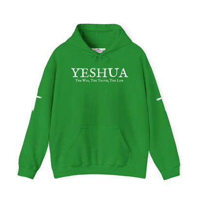 Yeshua The Way, The Truth, The Life Christian Pullover with Sleeve Crosses