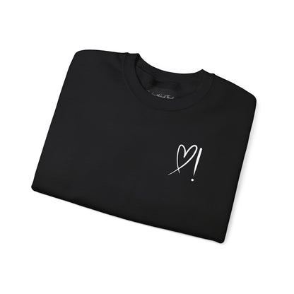 Heart Doodle Crewneck Sweatshirt – Minimal Pocket Heart Graphic