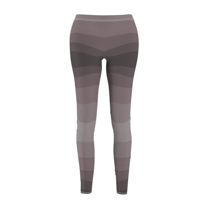 Women's Abstract Grey Wave Leggings