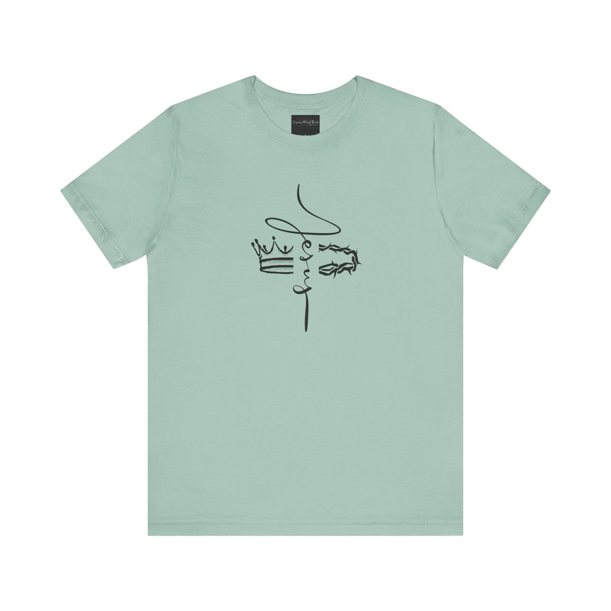 Minimalist Crown Lion T‑Shirt — Elegant Line Art Tee for Men & Women