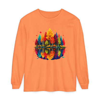 Autumn Lake Reflection Long Sleeve Tee