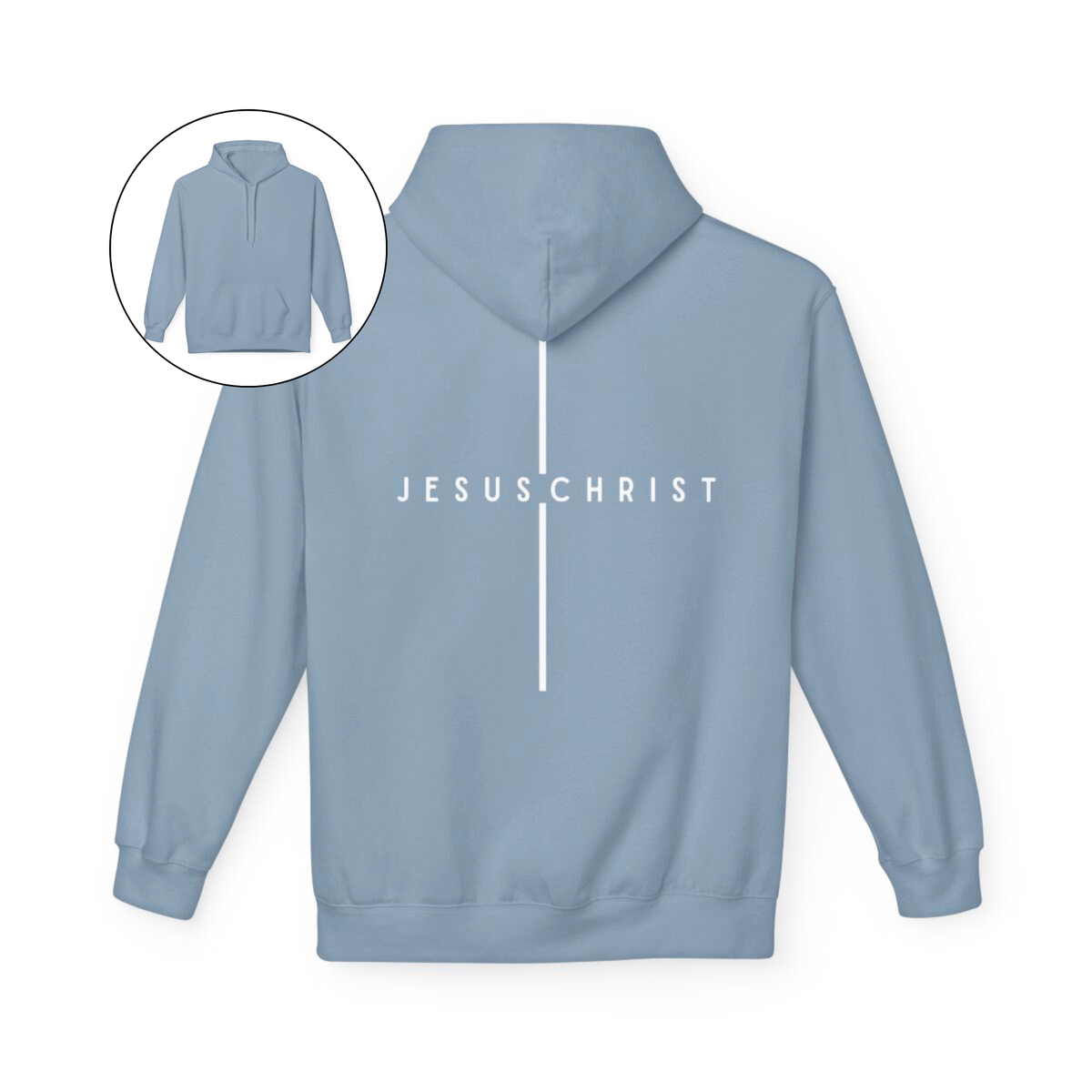 Jesus Christ Minimalist Cross Hoodie