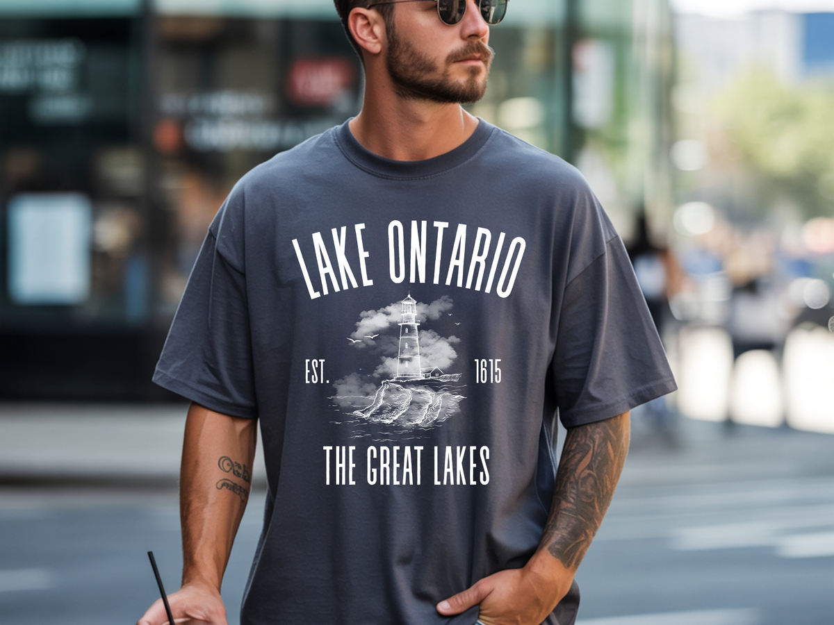 Lake Ontario Vintage Lighthouse — The Great Lakes Est. 1815 T-Shirt
