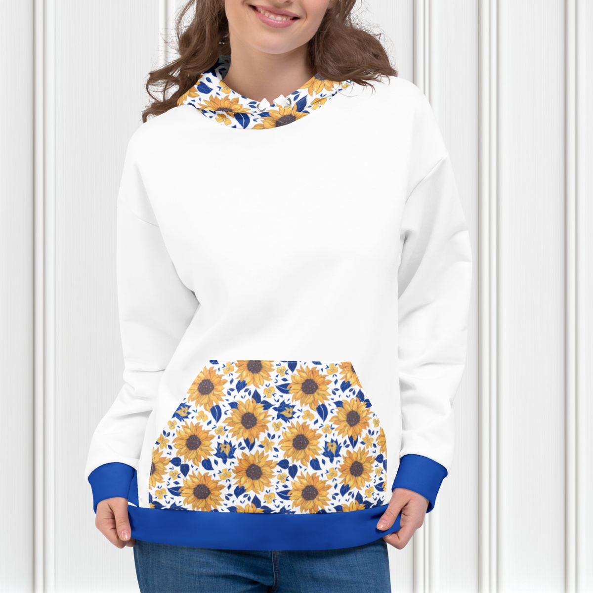 Sunflower Color Block Women's Hoodie