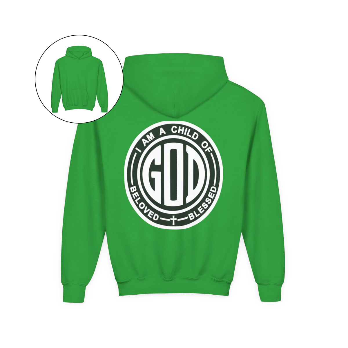 I Am a Child of God Faith Youth Hoodie