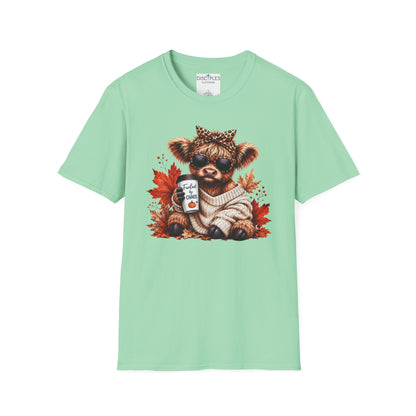 Fueled By Chaos Cow Cozy Autumn Graphic Tee