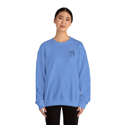 Heart Doodle Crewneck Sweatshirt – Minimal Pocket Heart Graphic