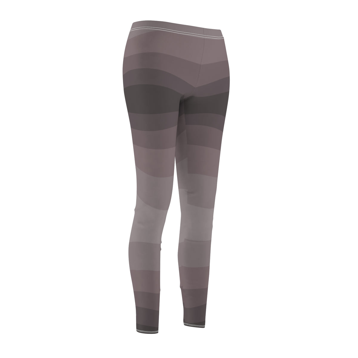 Women's Abstract Grey Wave Leggings