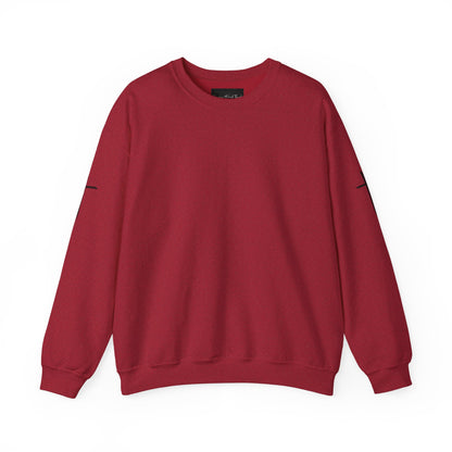 Crewneck Sweatshirt — Minimal Cross Sleeve Design