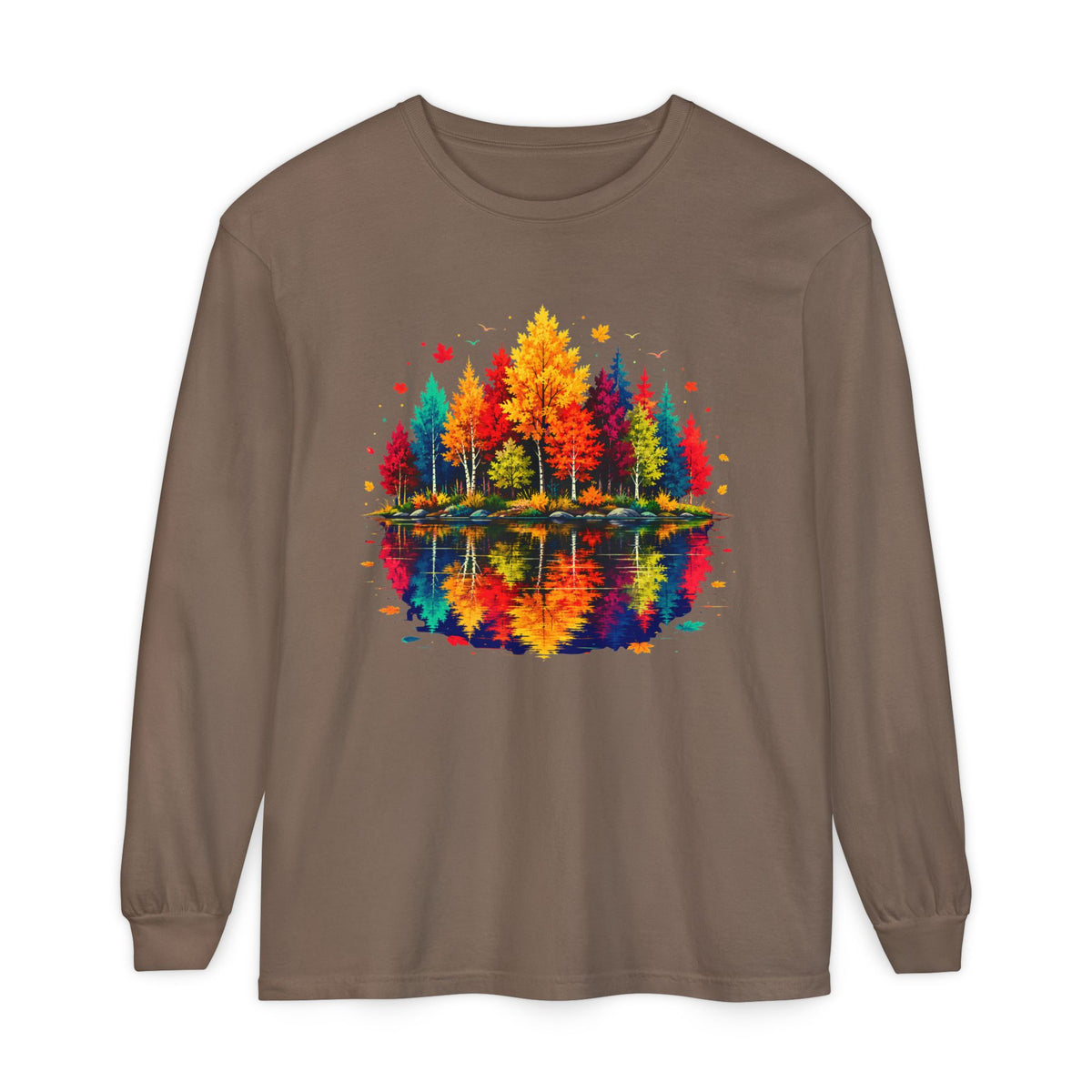 Autumn Lake Reflection Long Sleeve Tee