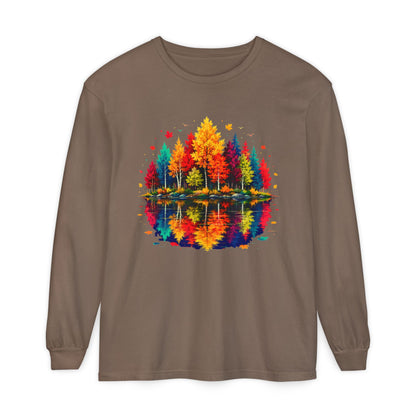 Autumn Lake Reflection Long Sleeve Tee