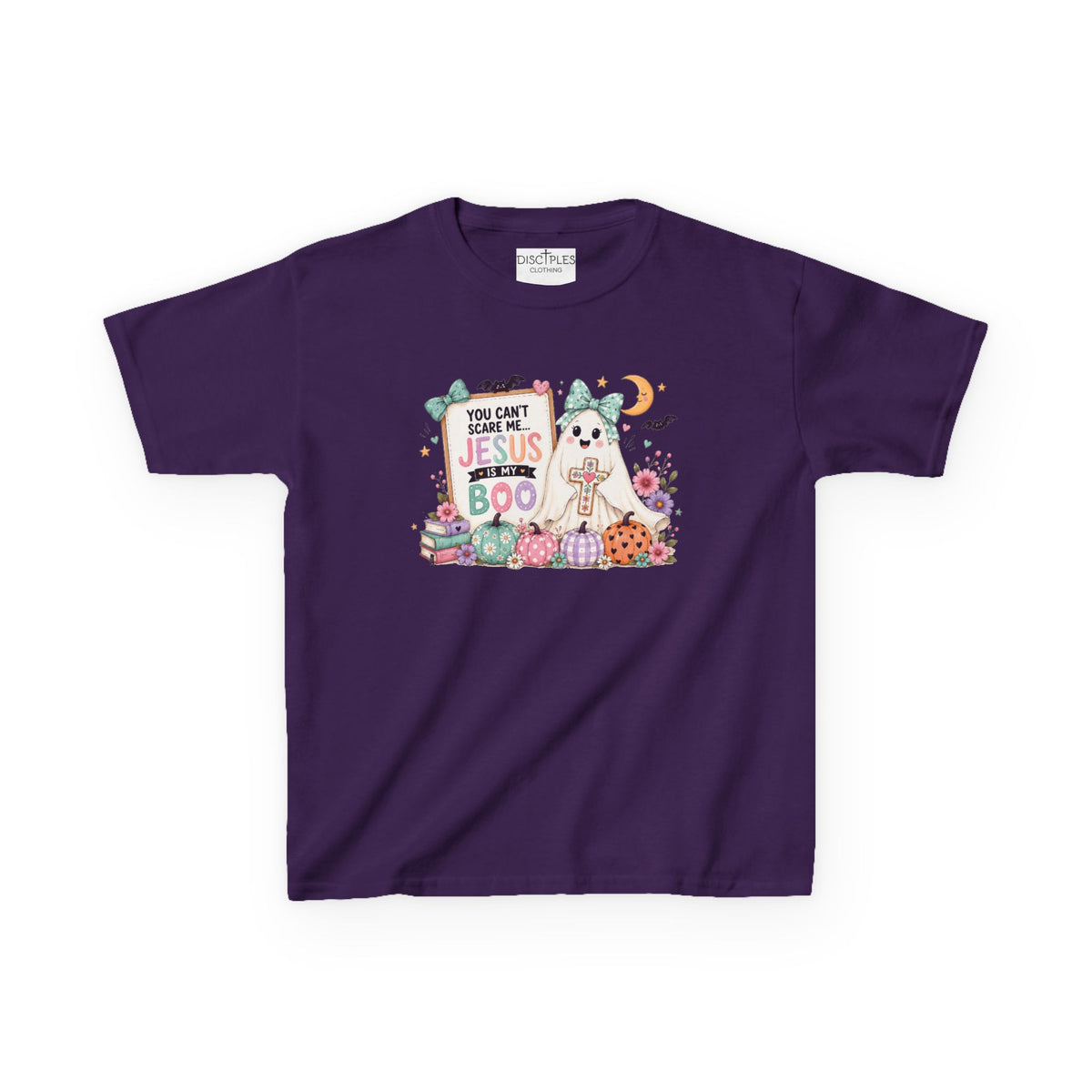 Ghost Halloween Shirt “You Can’t Scare Me, Jesus Is My Boo” Kids T-Shirt