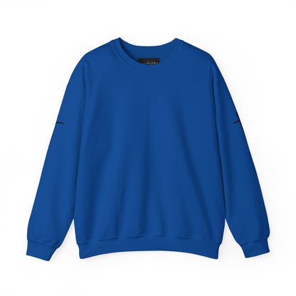 Crewneck Sweatshirt — Minimal Cross Sleeve Design