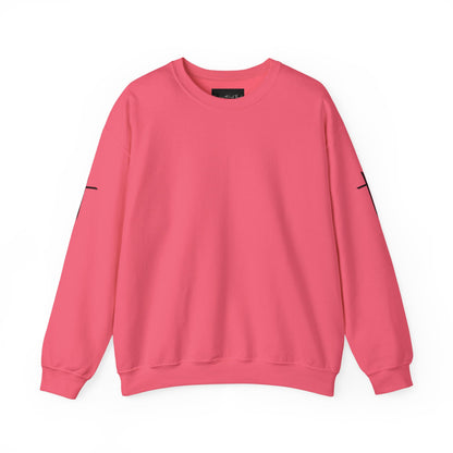 Crewneck Sweatshirt — Minimal Cross Sleeve Design