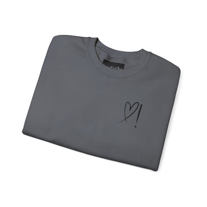 Heart Doodle Crewneck Sweatshirt – Minimal Pocket Heart Graphic