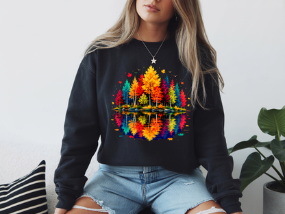 Autumn Lake Reflection Long Sleeve Tee