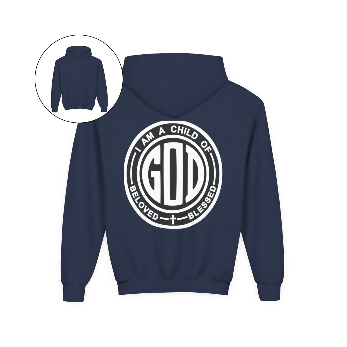 I Am a Child of God Faith Youth Hoodie