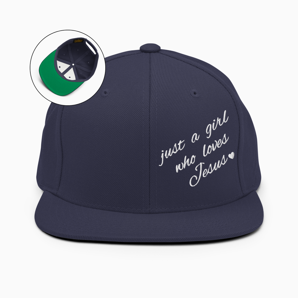 Just A Girl Who Loves Jesus Snapback Hat