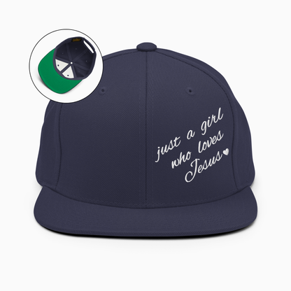 Just A Girl Who Loves Jesus Snapback Hat