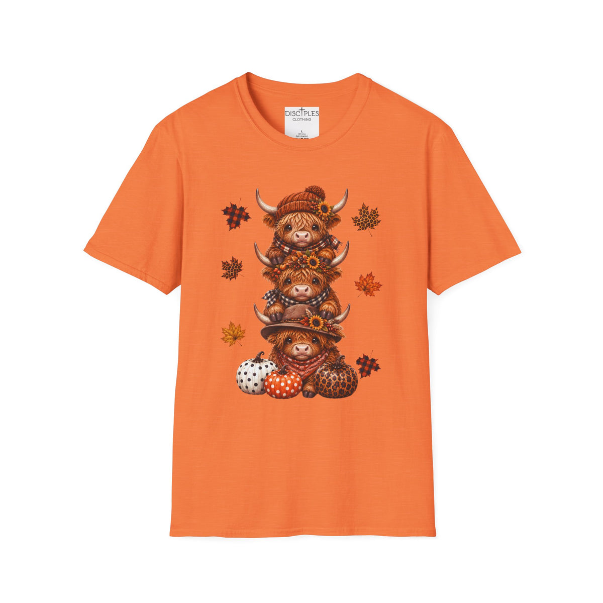 Autumn Highland Cow Stack T-Shirt