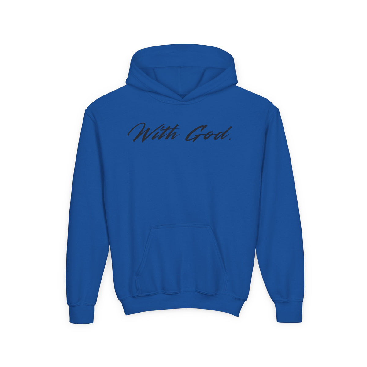 With God. Youth Christian Hoodie